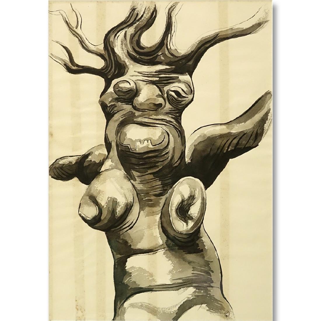 Oswaldo Guayasamin, Ecuadorian (1919 - 1999) Gouache on (1 of 6)