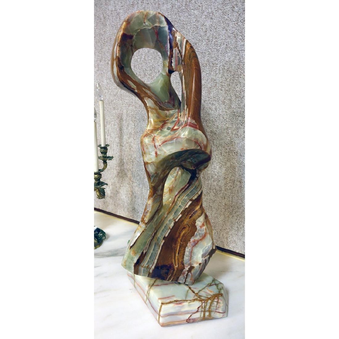 Large Carved Onyx Abstract-Free Form Sculpture on (1 of 5)