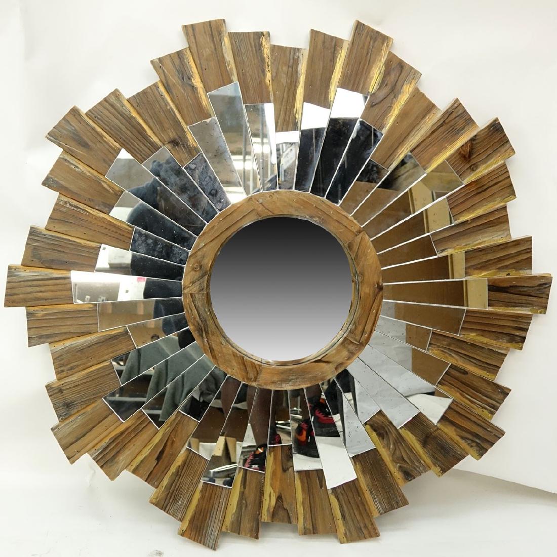 Pair of Modern Sunburst Style Mirrors. Some spotting to (1 of 3)