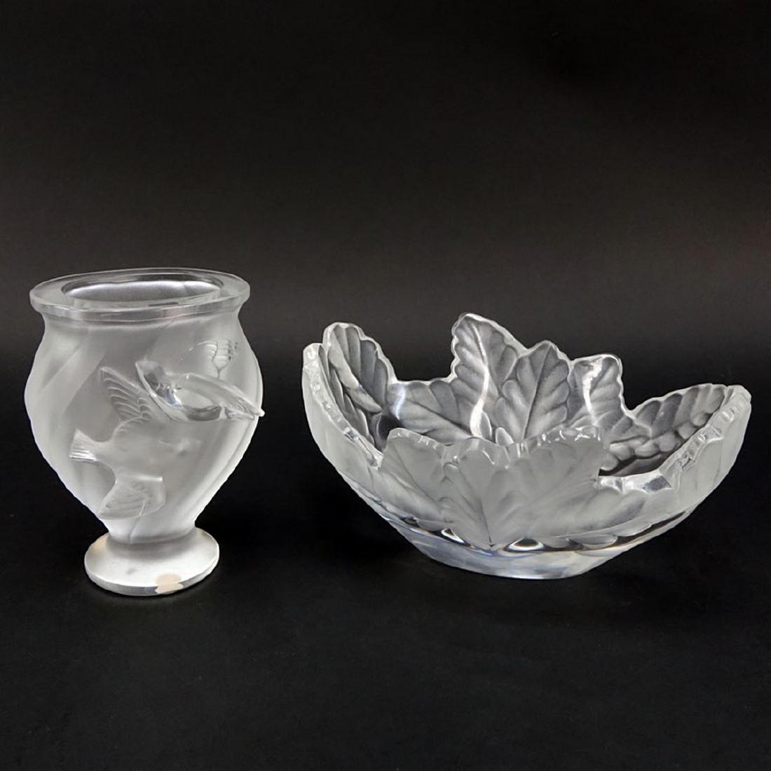 Grouping of Two (2): Lalique Compiegne Crystal Bowl, (1 of 7)