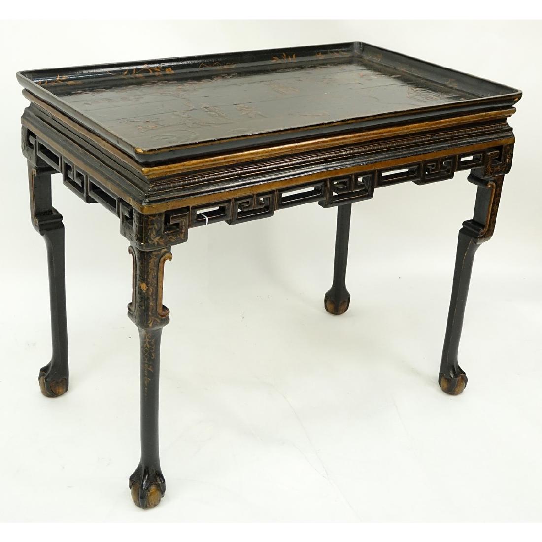 19th Century Chinese Export Lacquer Table with Open (1 of 4)