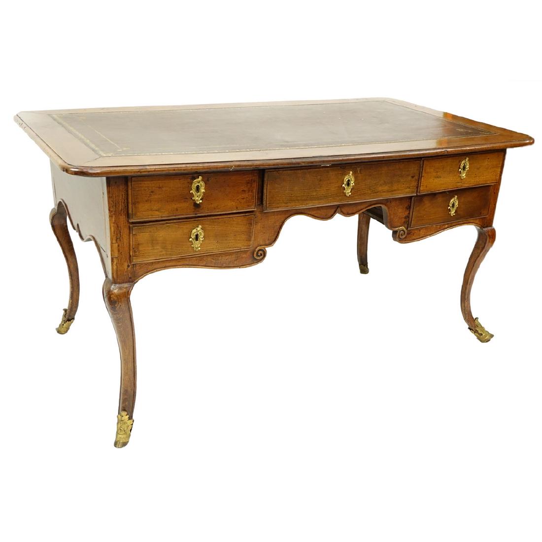 Large 19th Century French Walnut Writing Desk with (1 of 5)