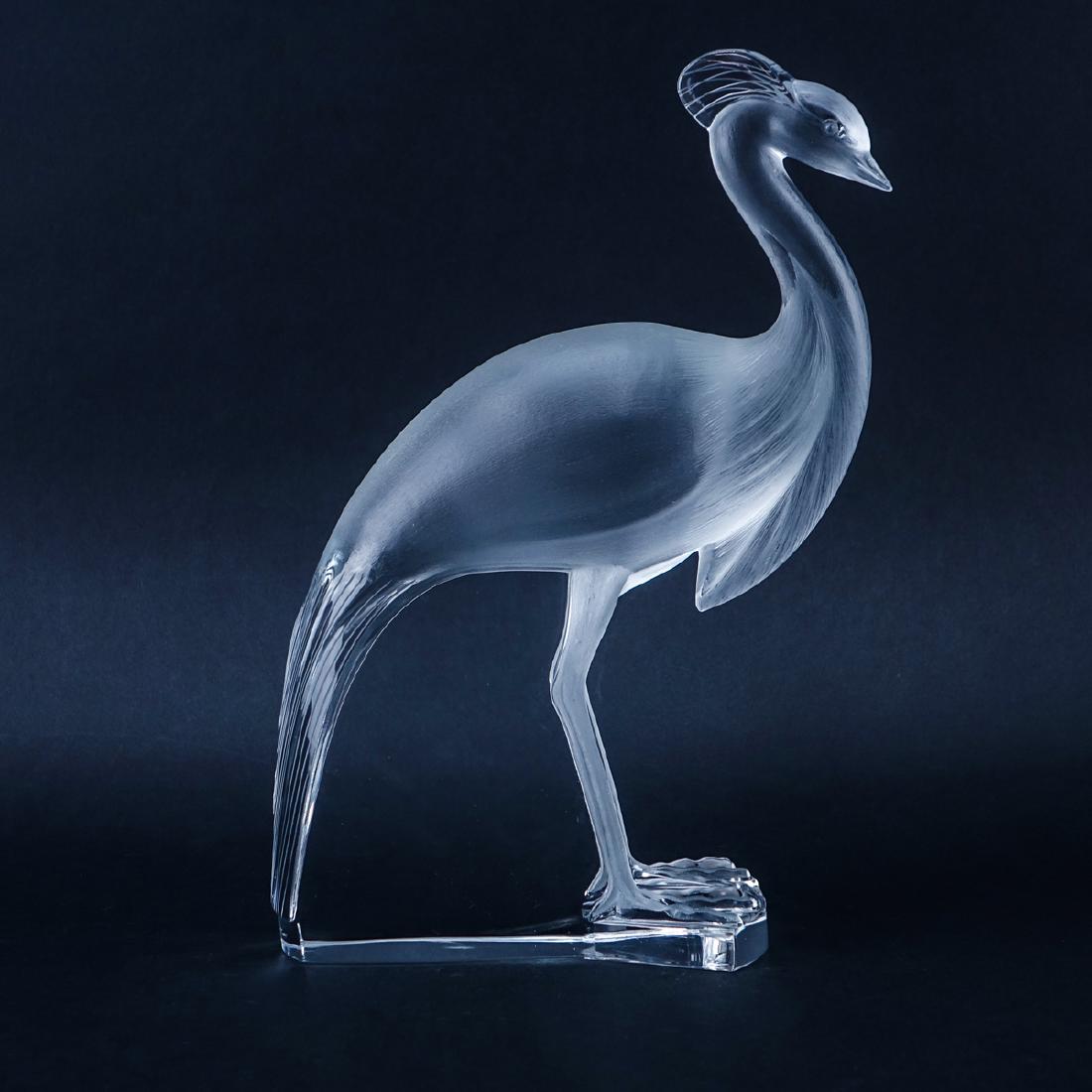 Lalique Crystal "Louisiane" Sculpture. Signed.: Lalique Crystal "Louisiane" Sculpture. Signed. Small nicks to base. Measures 14" H. Shipping: Third party. (estimate $250-$450)