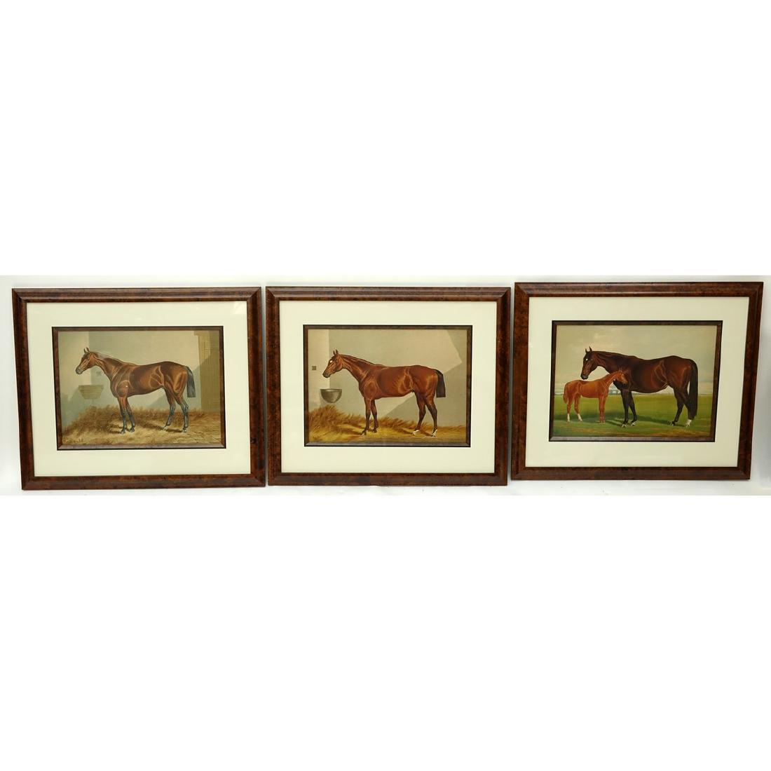 After: Henry Stull  (1851 - 1913) Three (3) framed race (1 of 8)
