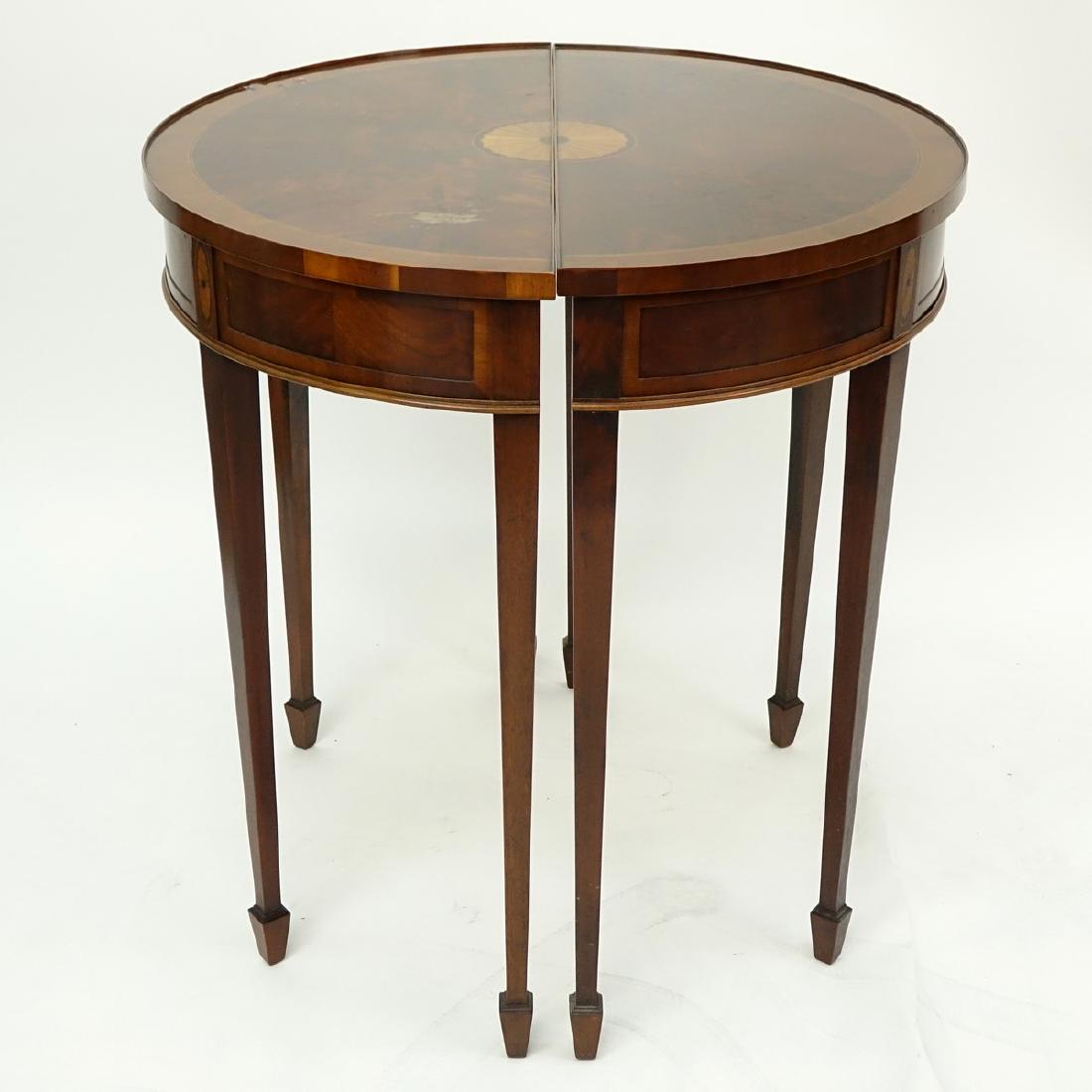 Pair of Sheraton Style Flame Mahogany, Marquetry Inlaid (1 of 5)