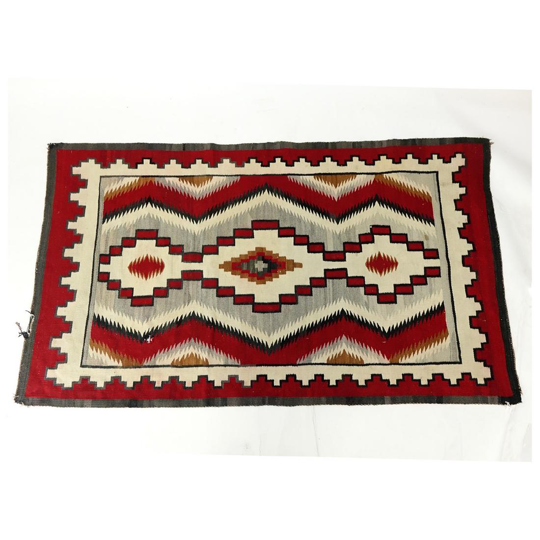 Mid 20th Century Navajo Wool Eye-Dazzler Blanket. (1 of 4)