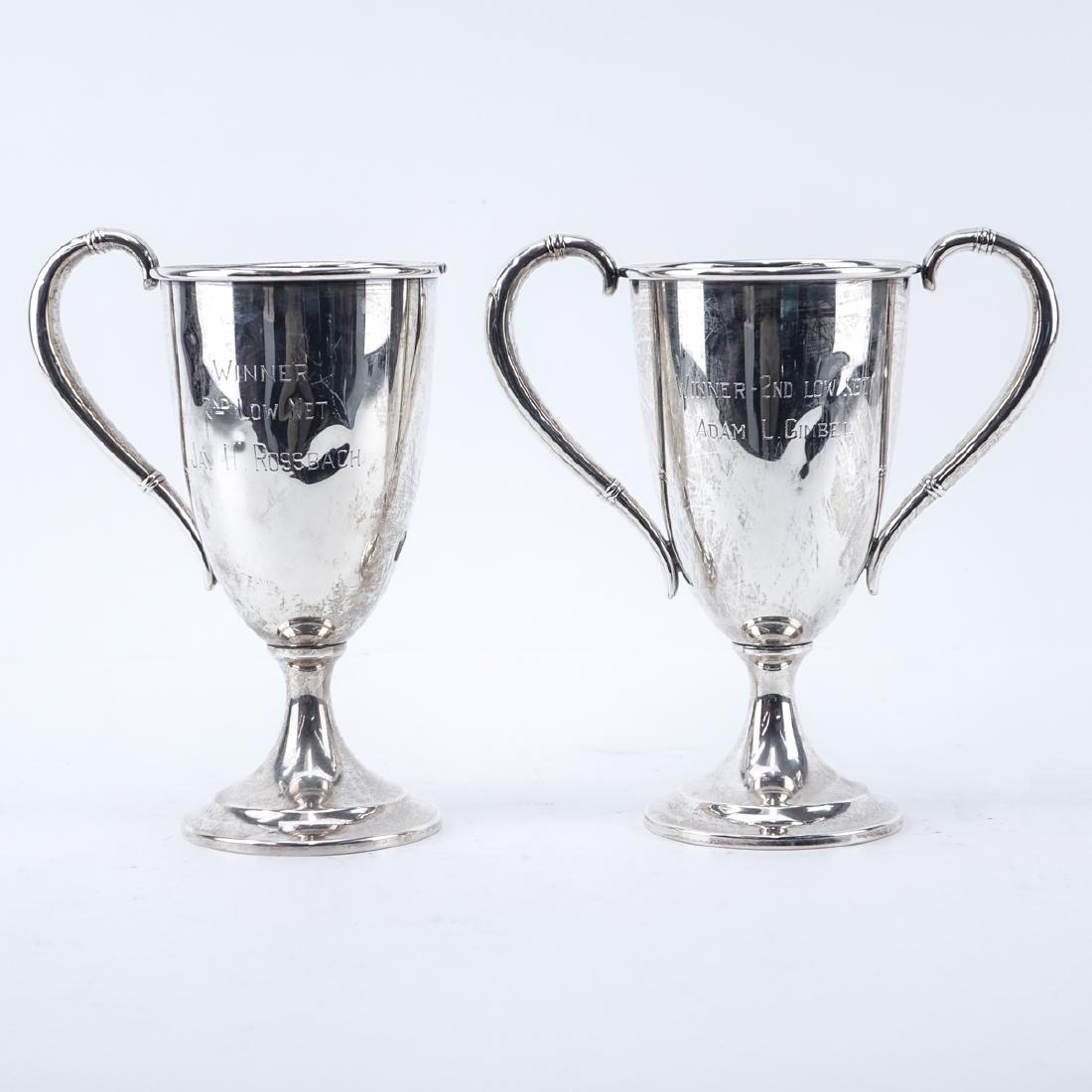 Two International Sterling Silver Loving Cup Trophies. (1 of 4)
