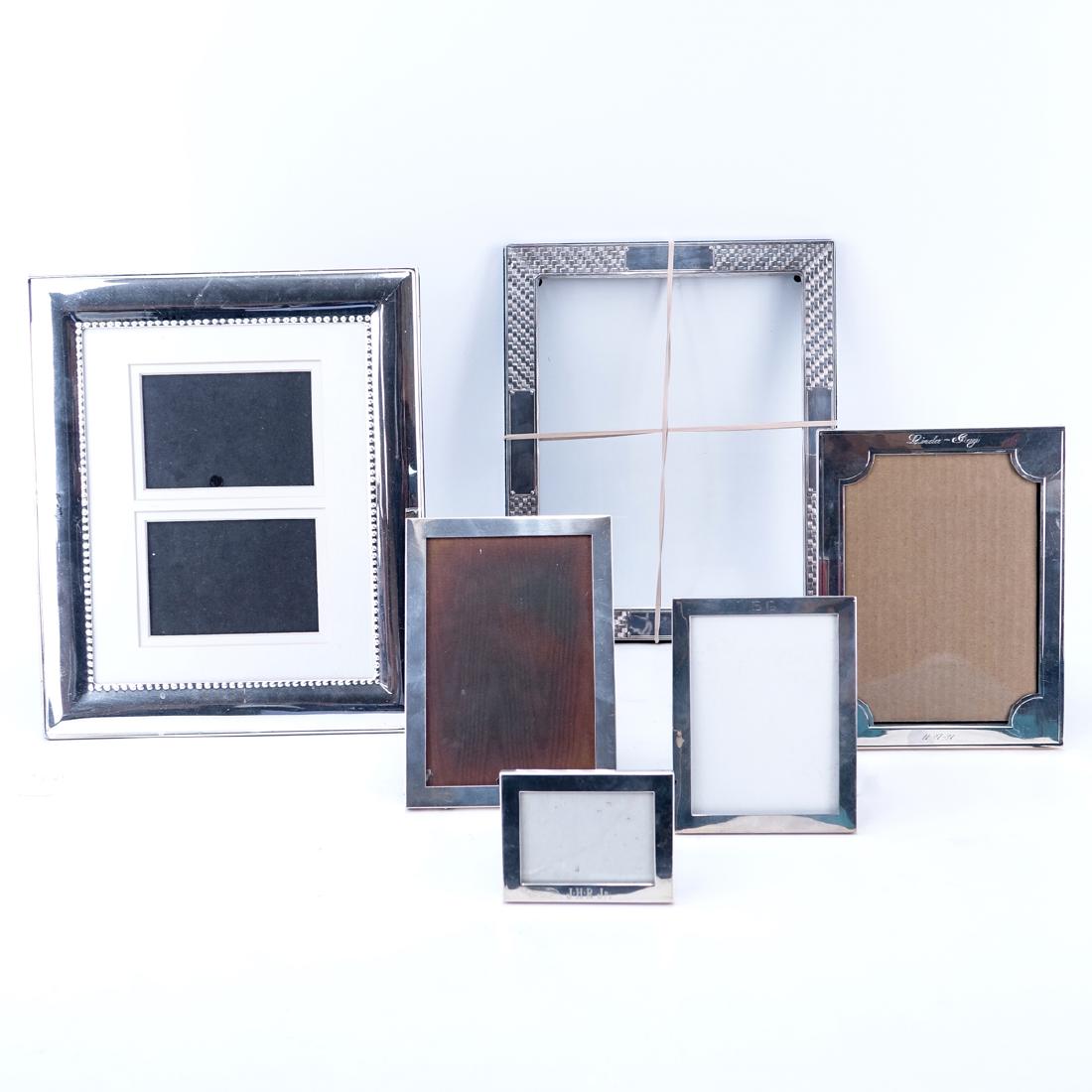 Six (6) Vintage Sterling Silver Frames. Various sizes, (1 of 2)