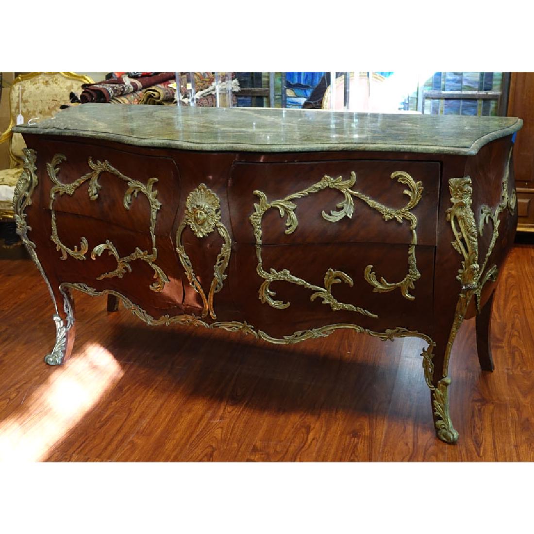 Large Louis XV Style Gilt Bronze Mounted Marble Top (1 of 3)