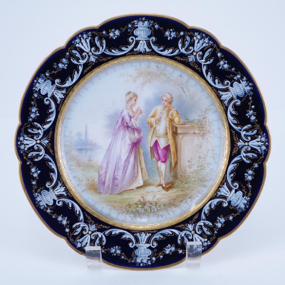 19/20th Century Sevres Portrait Plate. Painted with a (1 of 5)