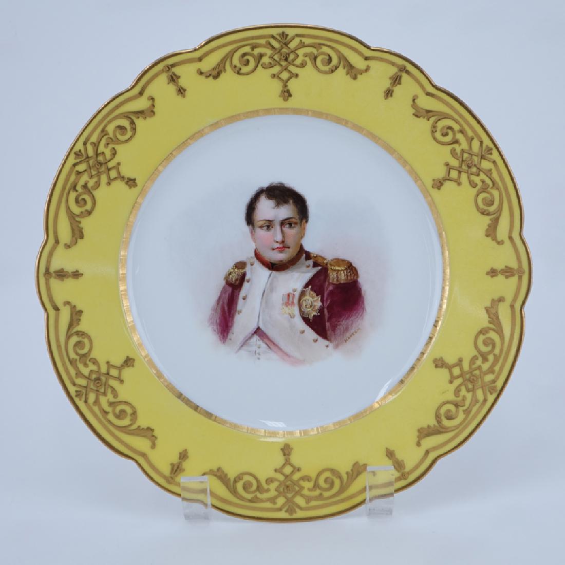 19/20th Century Sevres Portrait Plate. Painted with a (1 of 6)