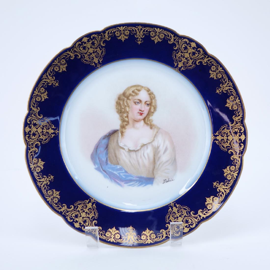19/20th Century Sevres Portrait Plate. Painted with a (1 of 6)