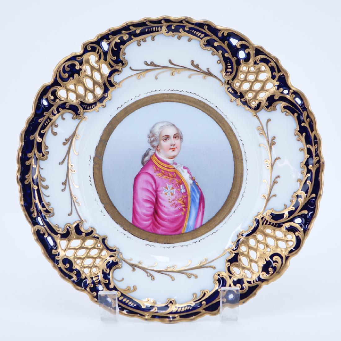 19/20th Century Sevres Style Portrait Plate. Painted (1 of 5)