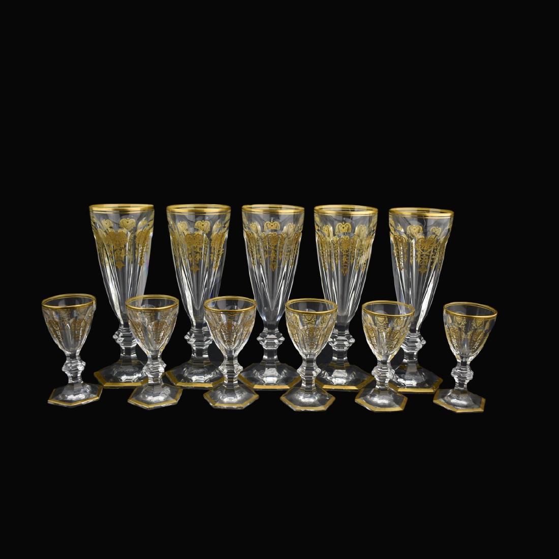 Set of Eleven (11) Baccarat Harcourt (Gold) (1 of 2)