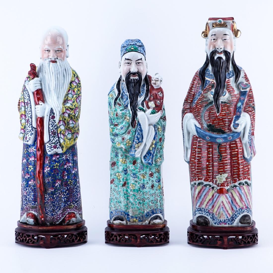 Three 20th C Chinese Porcelain Figures (1 of 4)