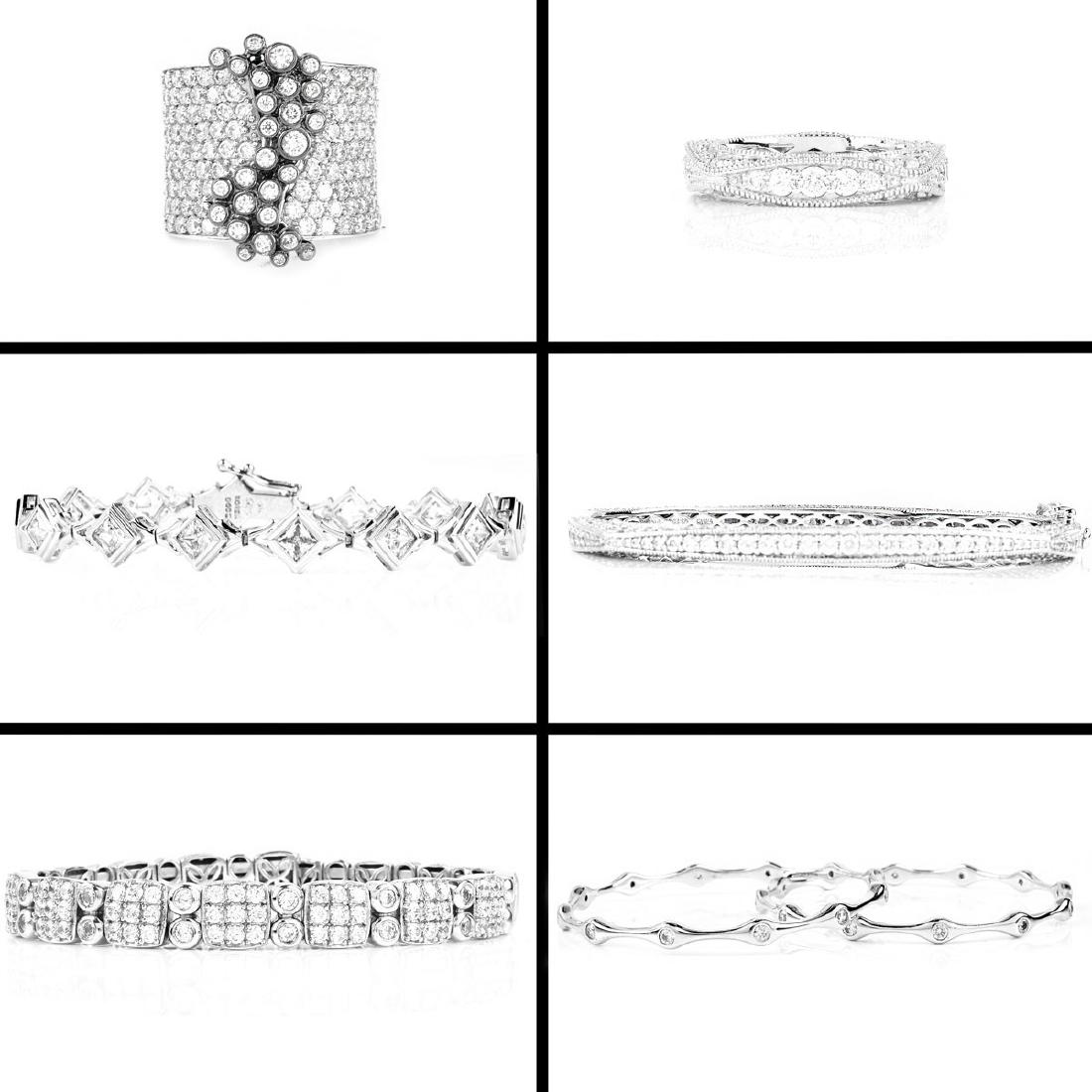 Six (6) Pieces Sterling And CZ Fashion Jewelry (1 of 2)