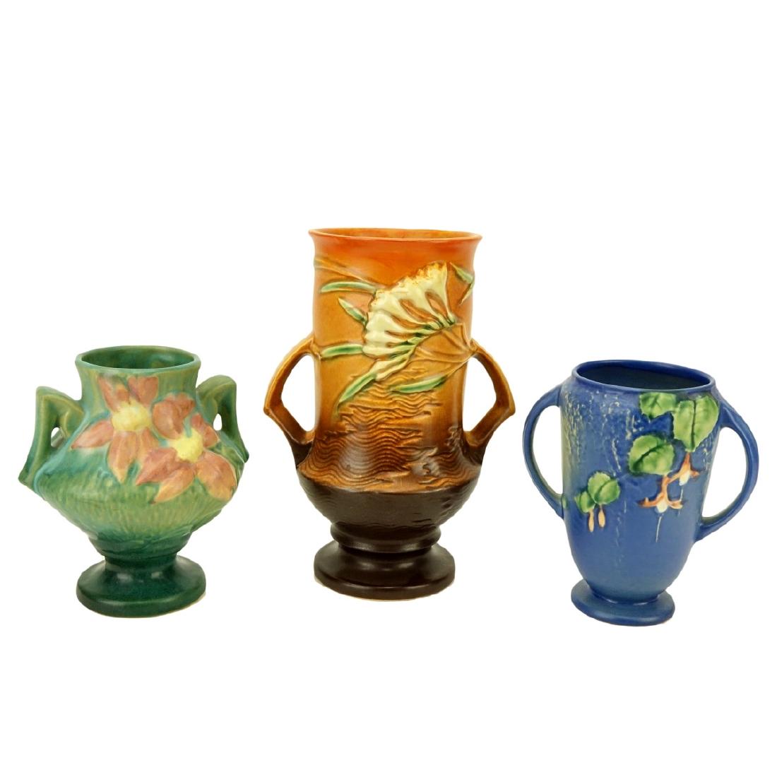 Three (3) Roseville Pottery Vases (1 of 8)