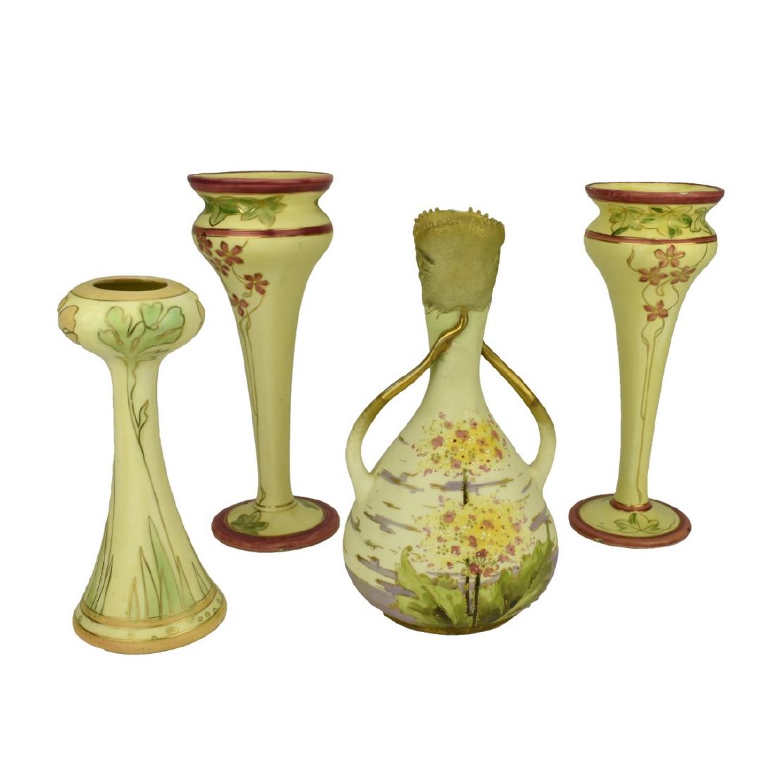 Four (4) Bohemian Porcelain Vases (1 of 5)