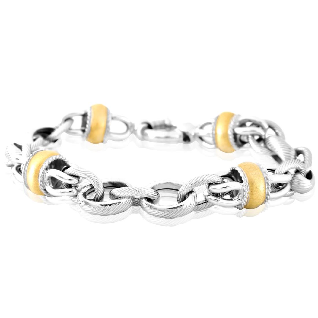 Italian 18K Gold Link Bracelet (1 of 5)