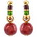 Vintage Italian 18K Gold and Enamel Earrings