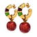 Vintage Italian 18K Gold and Enamel Earrings - 2