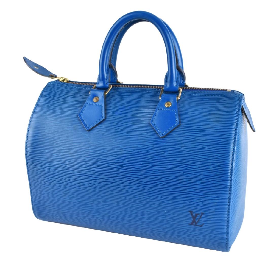 Louis Vuitton Blue Epi Leather Speedy 25 Bag (1 of 6)