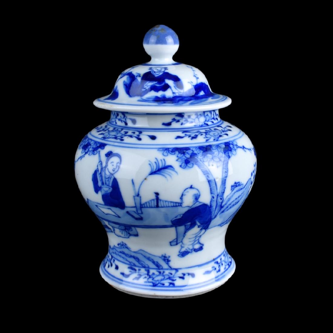 Antique Chinese Blue and White Porcelain Vase (1 of 5)