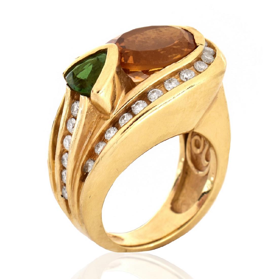 Citrine, Garnet, Diamond and 14K Gold Ring (1 of 6)