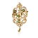 Vintage 14K Gold, Pearl and Emerald Brooch - 2