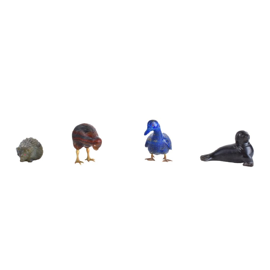 Collection of Four Faberge Style Gemstone Figures (1 of 8)