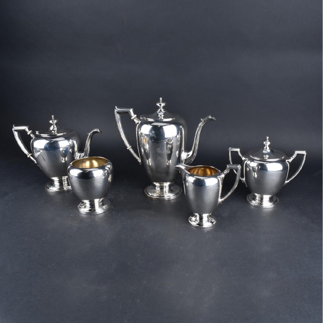 Reed & Barton 5 PC Pointed Antique Silver Tea Set Sep 12, 2018
