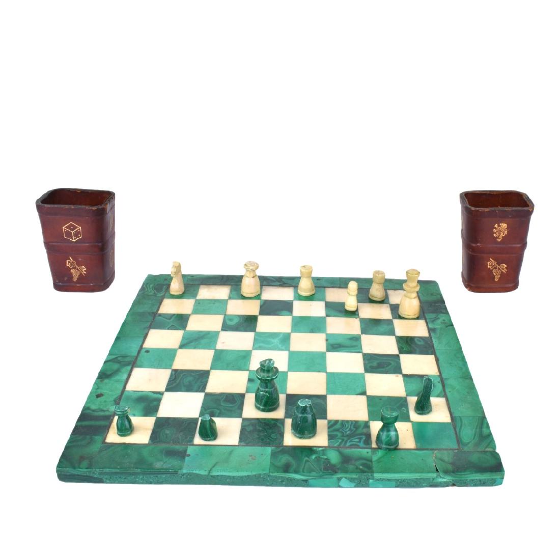 20th C. Malachite and Onyx Chess Set (1 of 4)