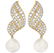 Diamond, Pearl and 18K Gold Earrings