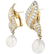 Diamond, Pearl and 18K Gold Earrings - 2