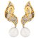 Diamond, Pearl and 18K Gold Earrings - 3