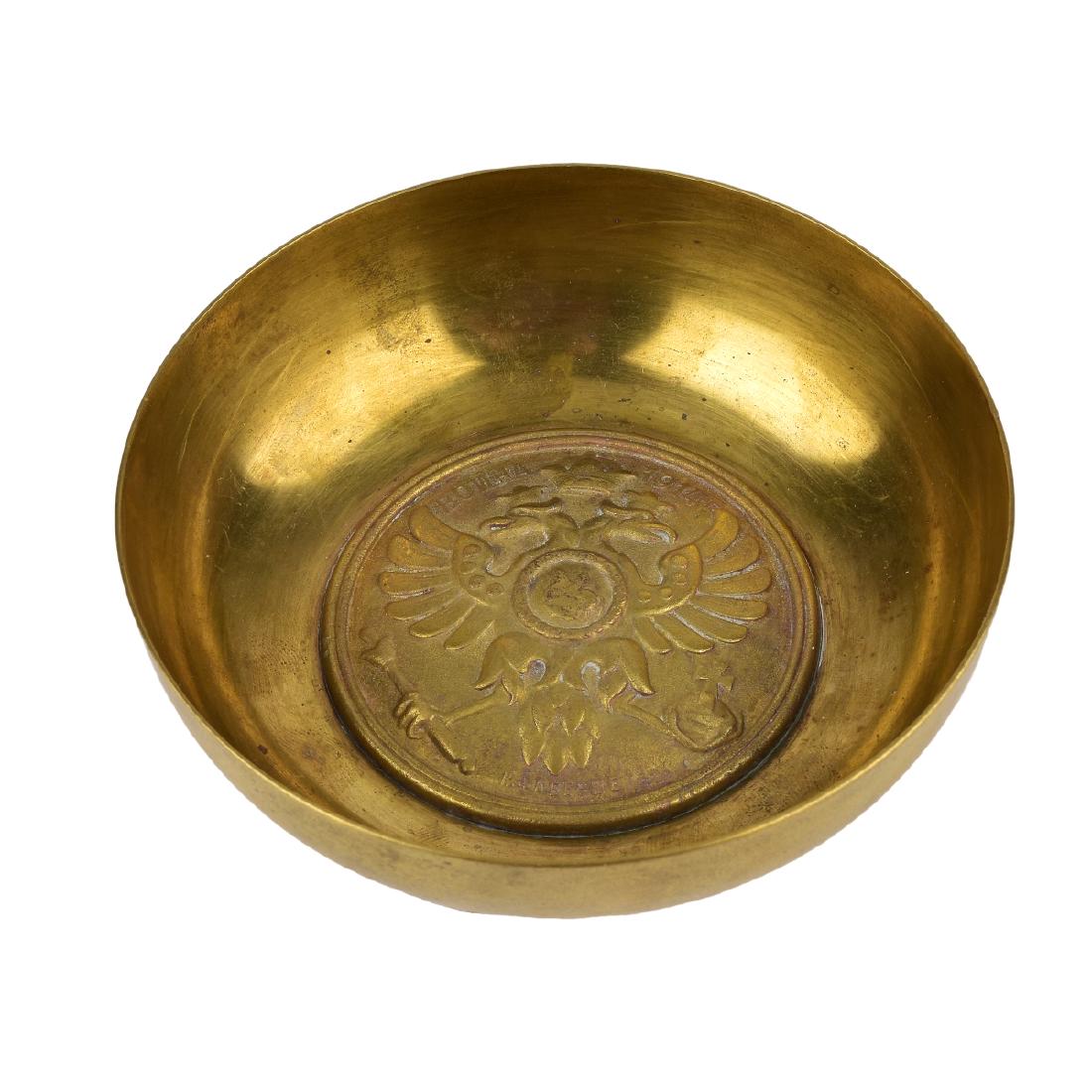 Faberge Style Russian Brass Wartime Bowl (1 of 2)