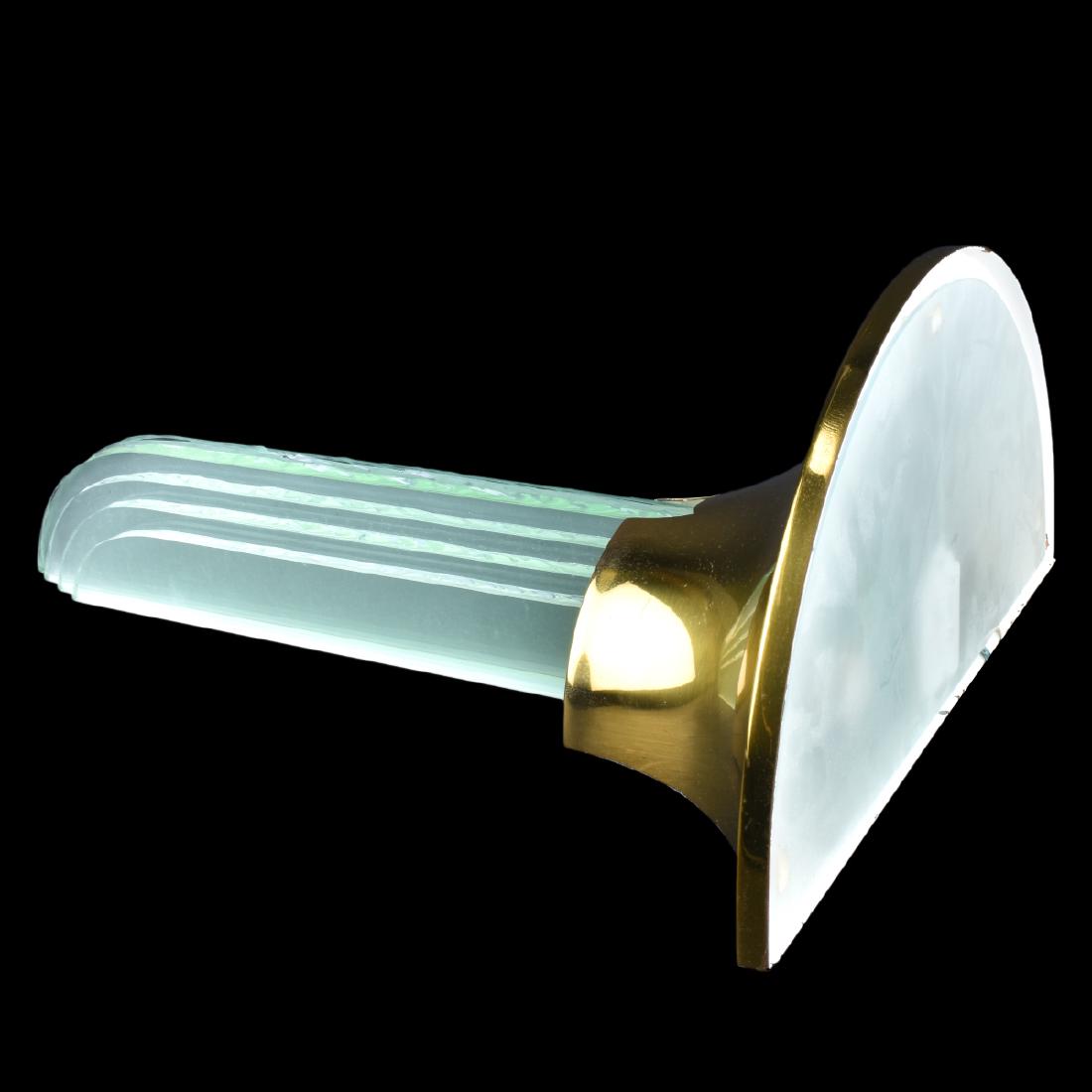 Karl Springer Purcell Brass/Glass Sconce (1 of 3)