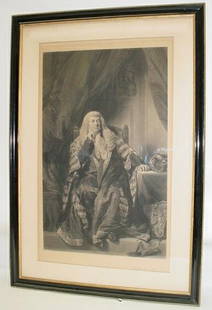 Large and Decorative Framed Antique Continental Pr: Large and Decorative Framed Antique Continental Print after a Painting by Henry Perronnet Briggs British (1794-1844) and Engraved by Thomas Goff Lupton British (1791-1873) Published in London 1850.