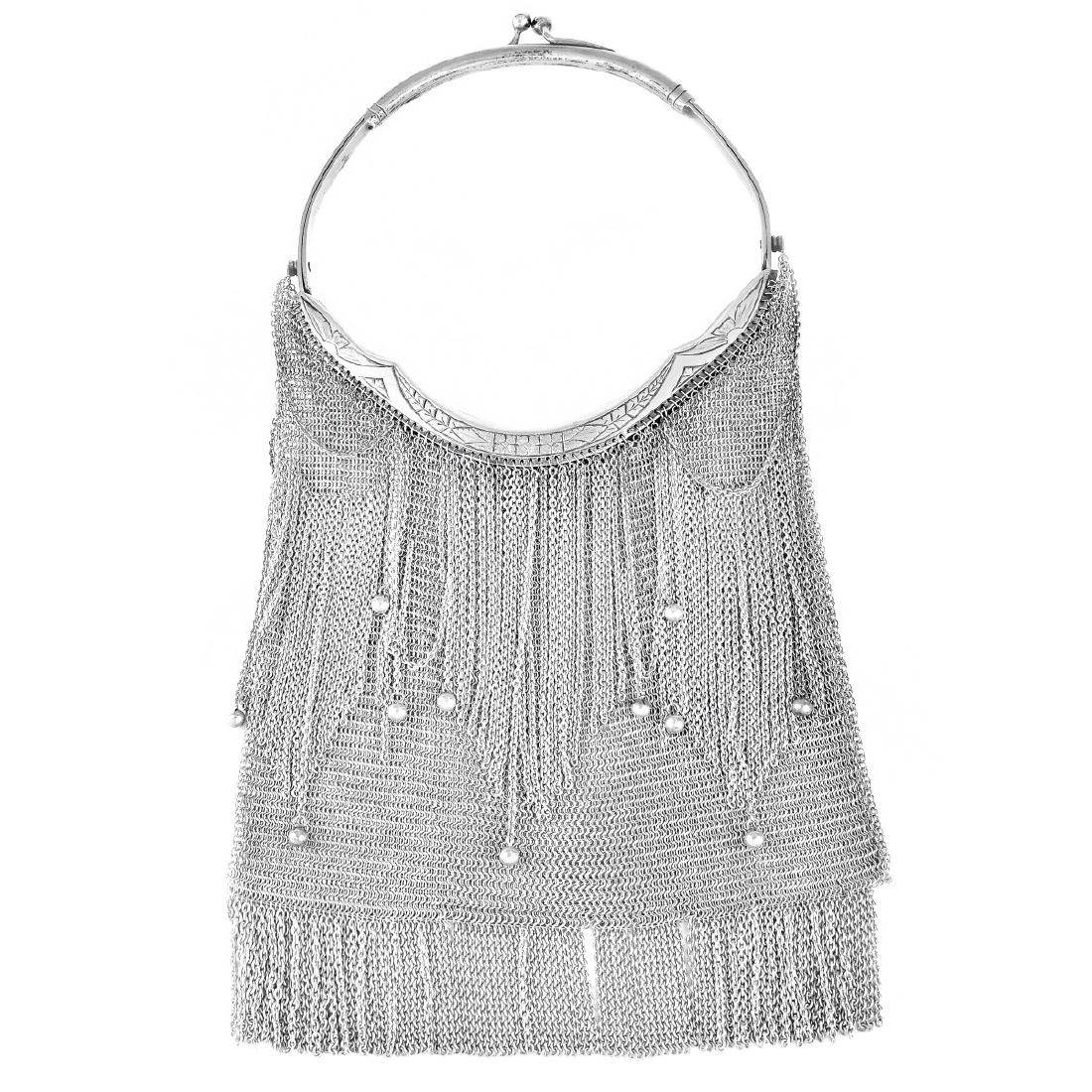 Antique Polish Silver Mesh Evening Purse (1 of 5)