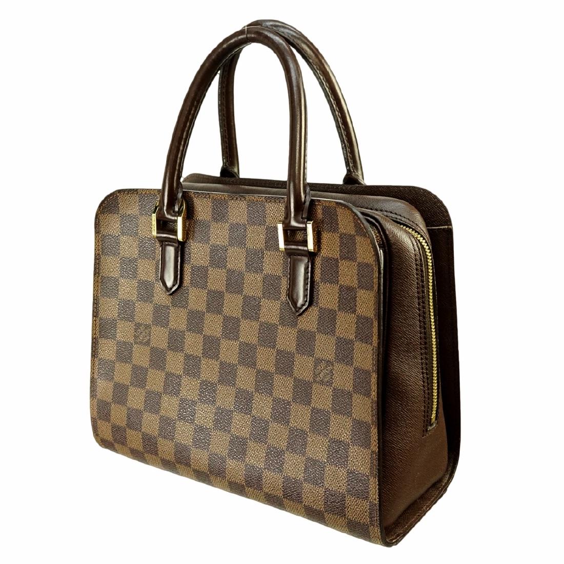 Louis Vuitton Brown Canvas Damier Ebene Triana Bag (1 of 7)