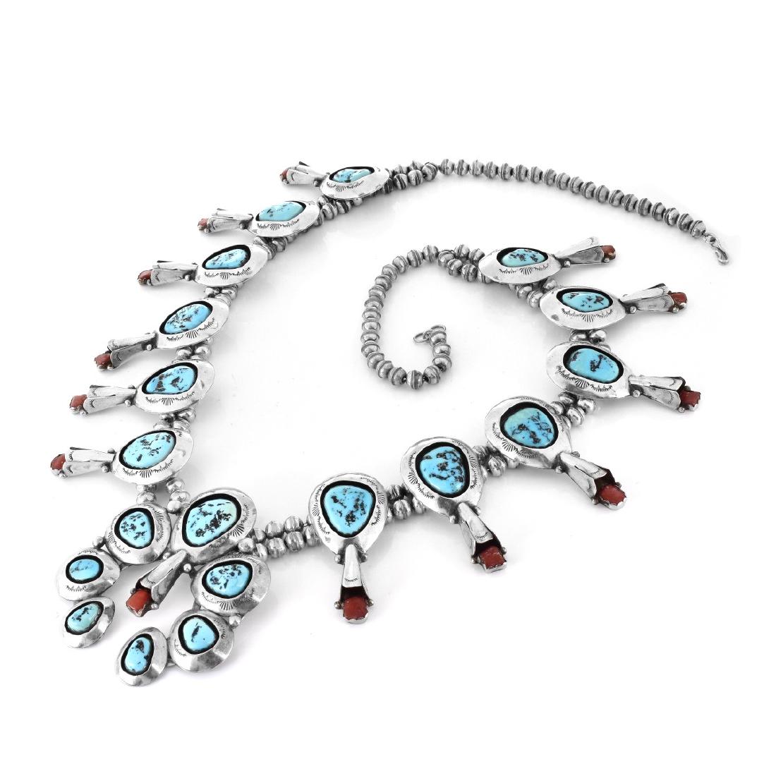 Vintage Turquoise and Sterling Necklace (1 of 4)