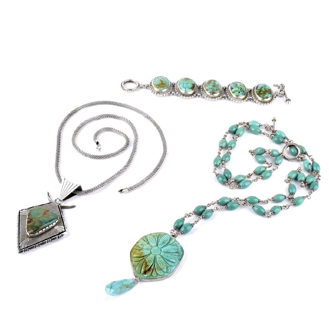 Turquoise and Sterling Jewelry Group (1 of 2)