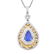 Tanzanite, Diamond and 14K Gold Pendant Necklace