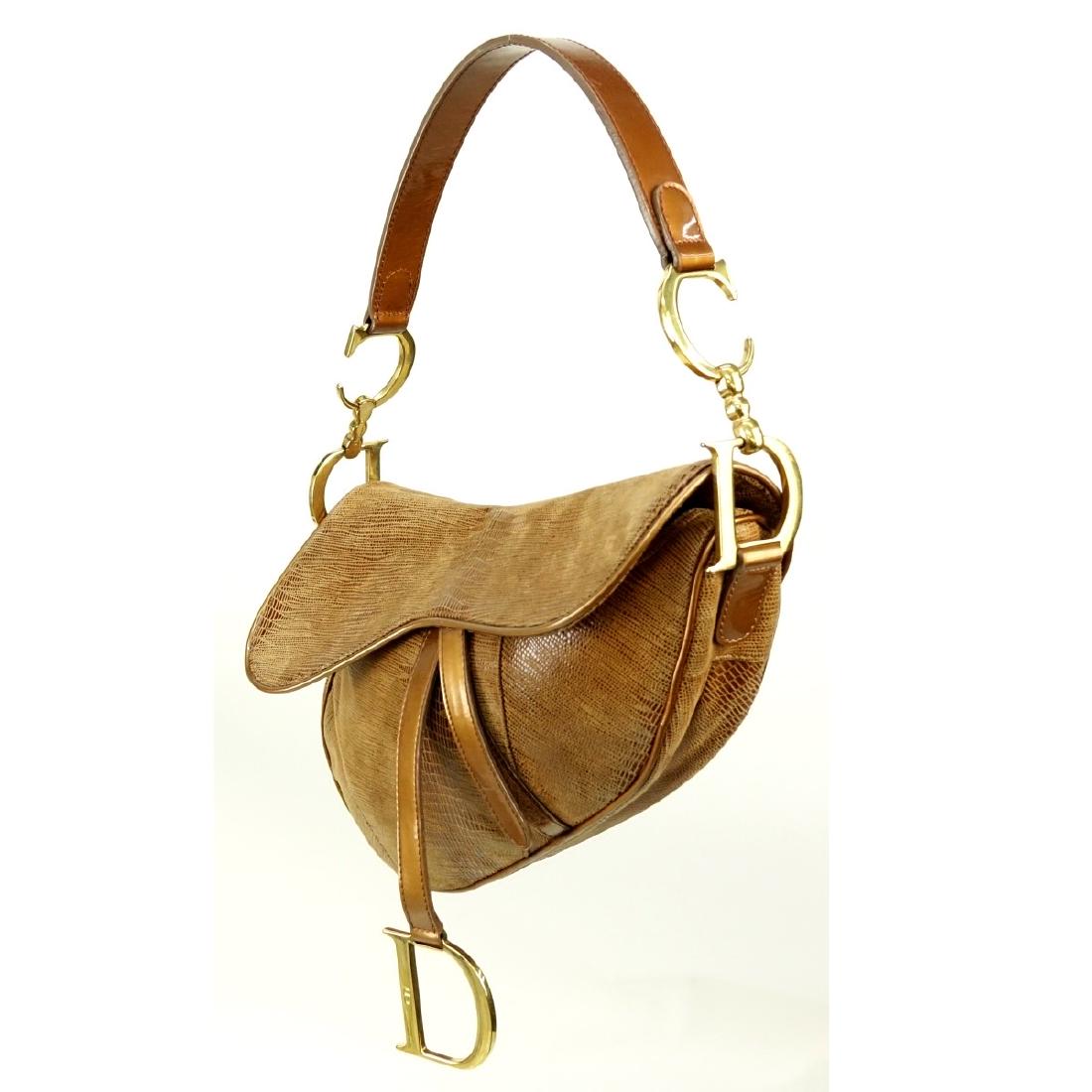 Dior Bronze Leather Saddle Pouch (1 of 7)