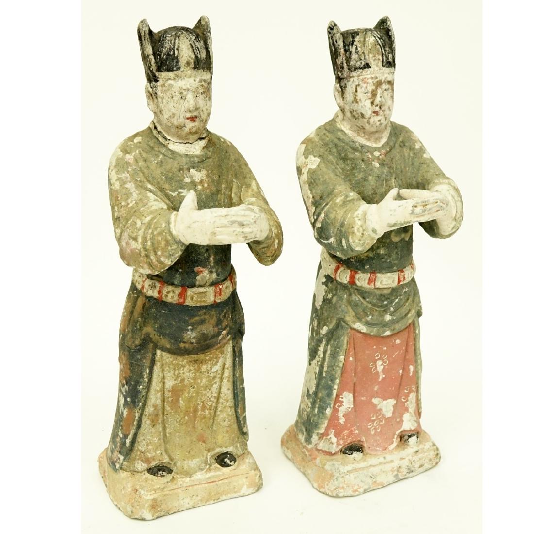 2 Chinese Ming (1368-1644 AD) Pottery Figures (1 of 8)