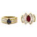 Two Gemstone, Diamond and Gold Rings - 2