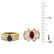 Two Gemstone, Diamond and Gold Rings - 6