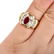 Two Gemstone, Diamond and Gold Rings - 8