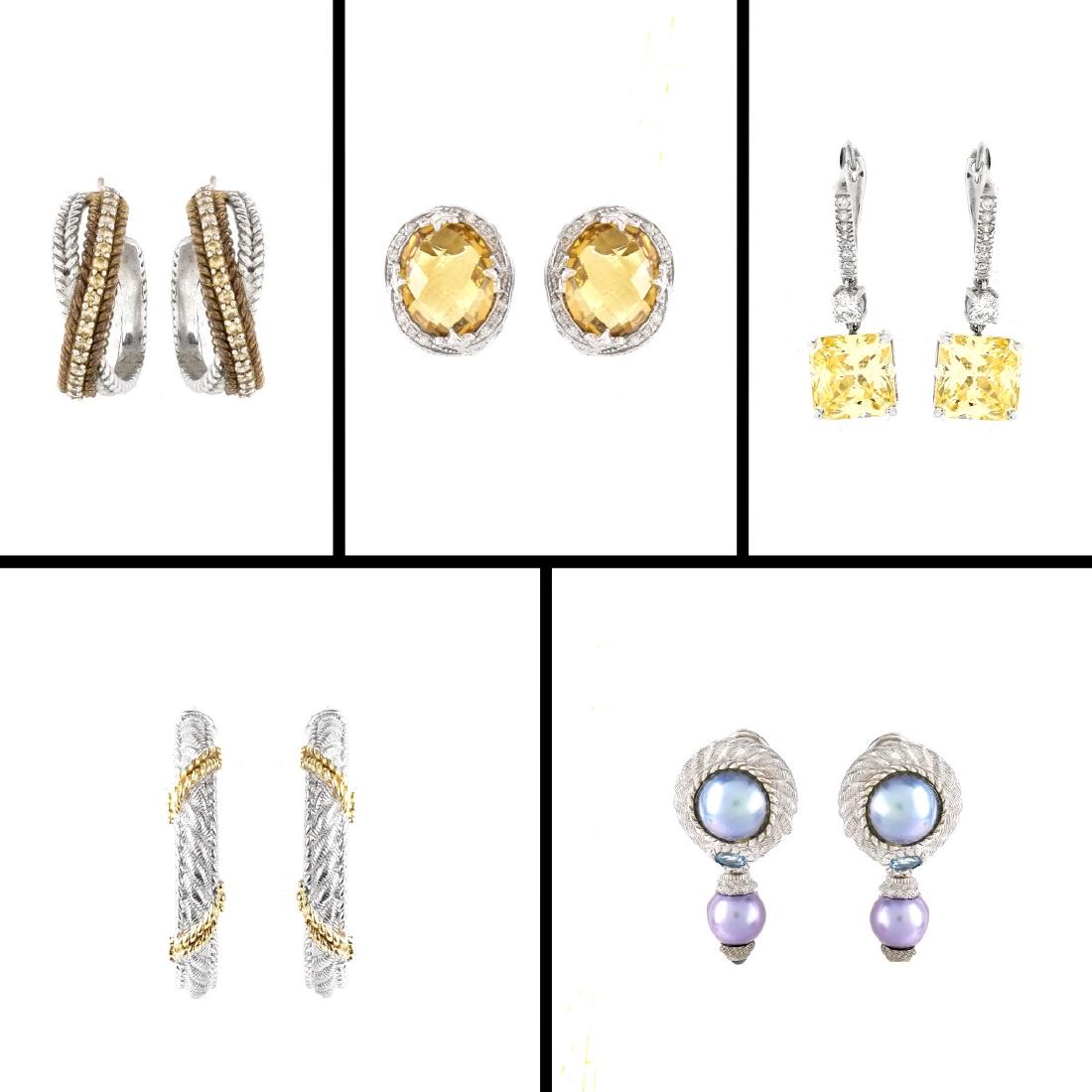 Five Pair Sterling Silver Earrings (1 of 2)