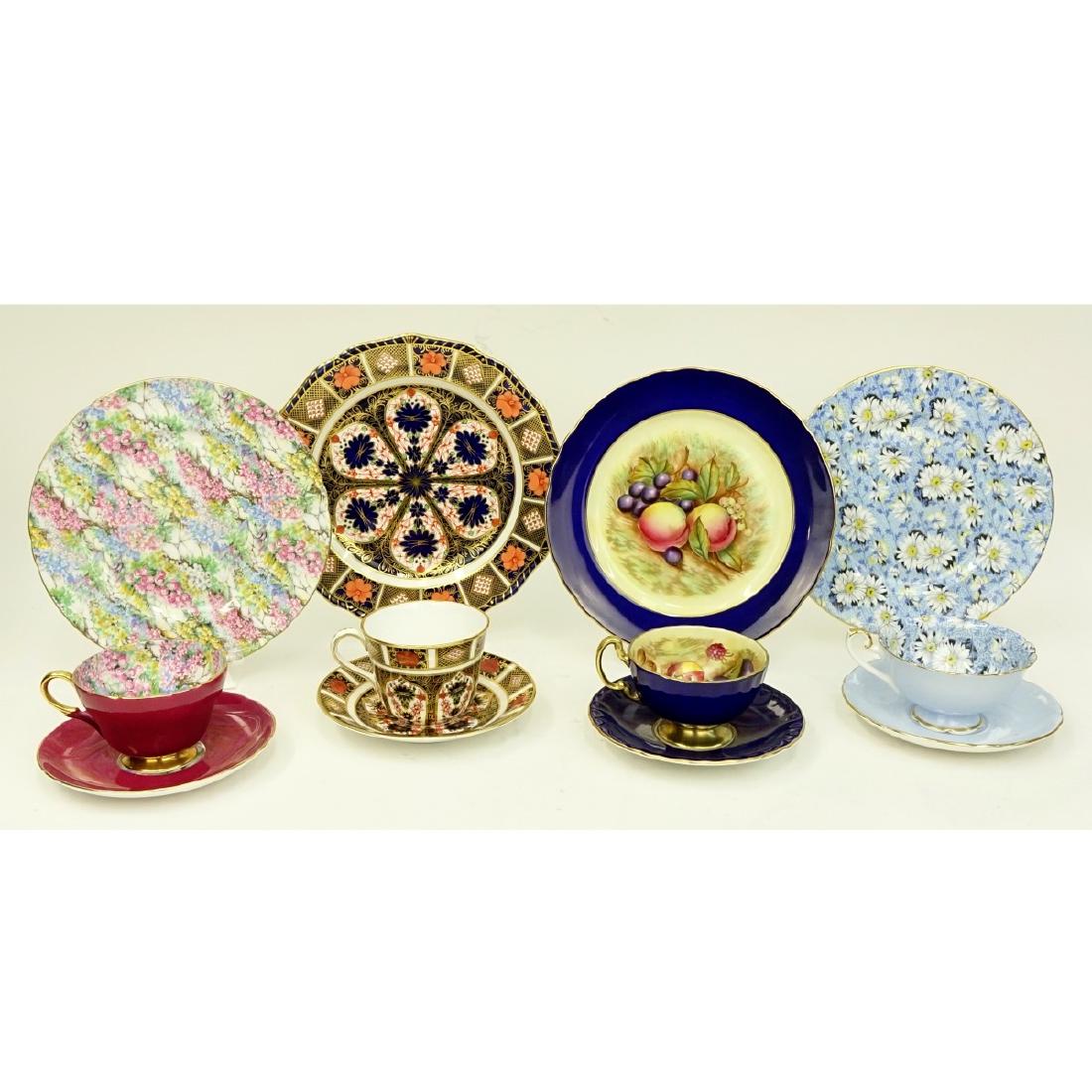 Four English Porcelain 3 Piece Cup And Saucer Sets (1 of 9)